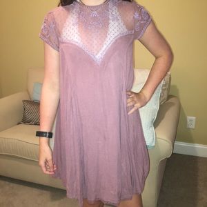 UO Kimchi Blue Lily Embellished Trapeze Dress